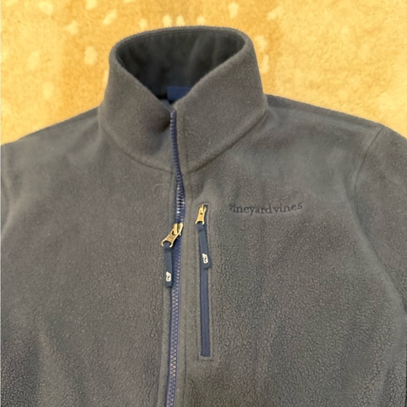 Vineyard Vines women’s XL navy blue grey full zip up fleece - Picture 5 of 8